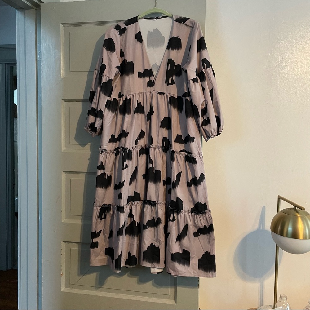 Lavender and Black Dress